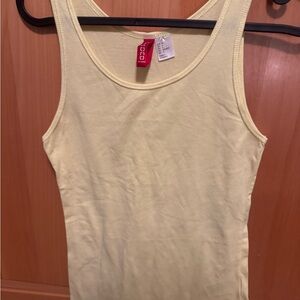H&M Light Yellow Tank Top
